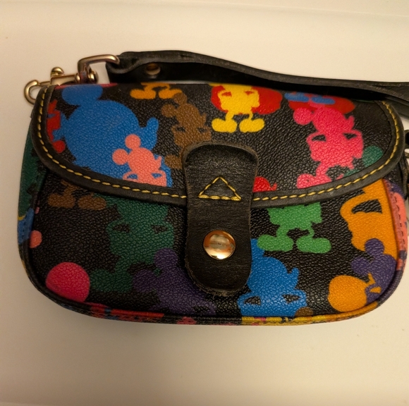 Dooney & Bourke Multicolor Mickey Mouse Silhouettes Patterned Wristlet - Picture 3 of 9